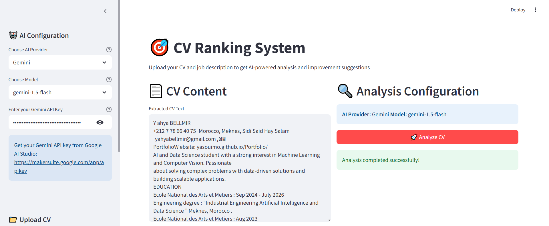 CV Ranking System