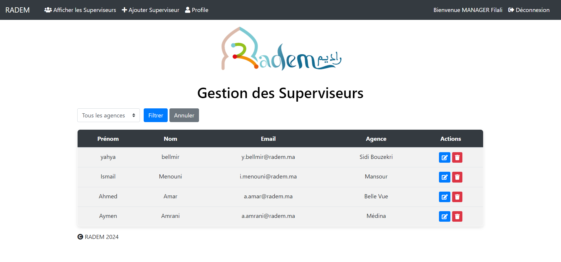 Supervisor Management App