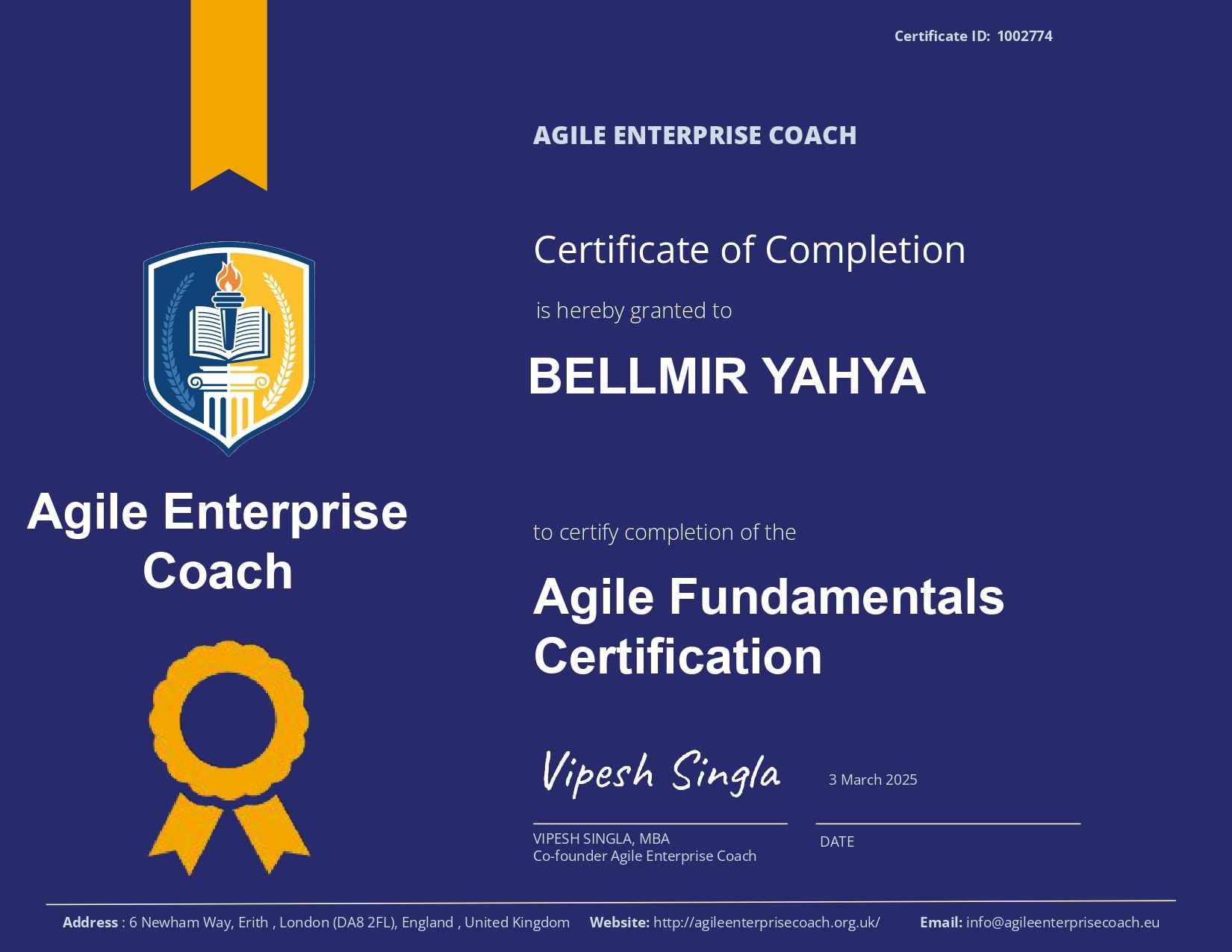 Agile Fundamentals Certification